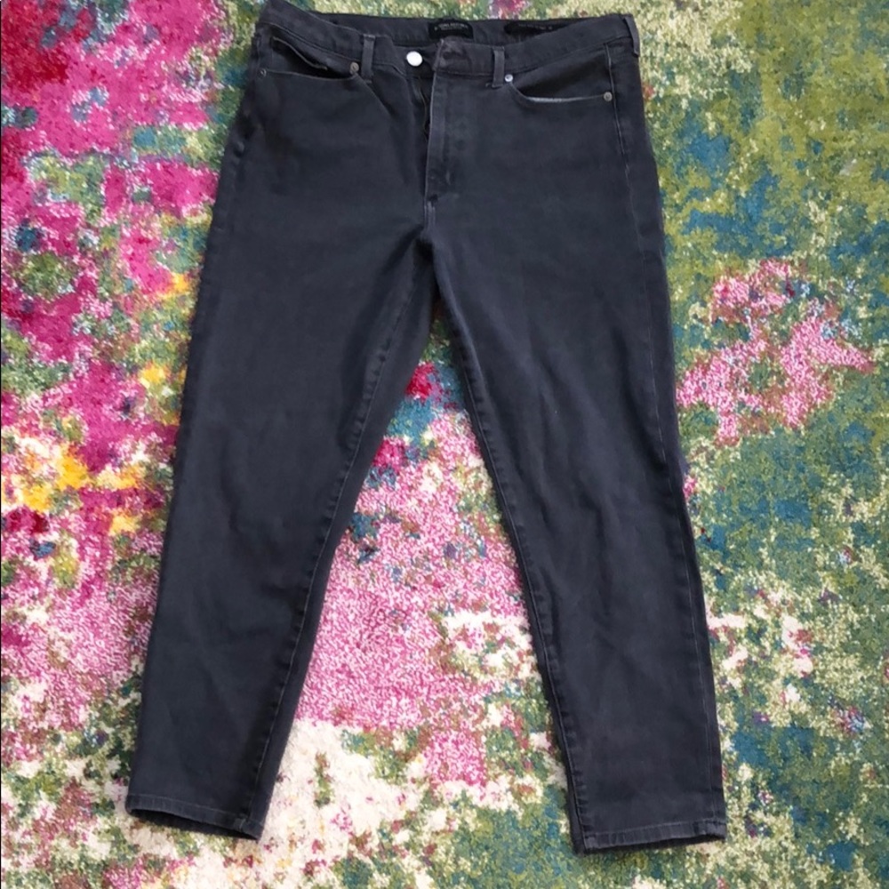 Banana Republic high rise gray skinny jeans